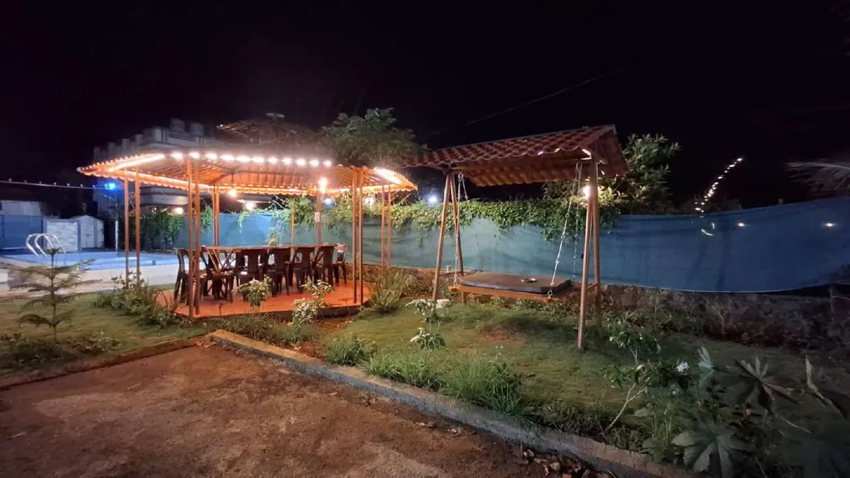 Terrace and outdoor space at Shuubh Aavishkar 2BHK Villa, a 2 BHK villa in Lonavala on rent