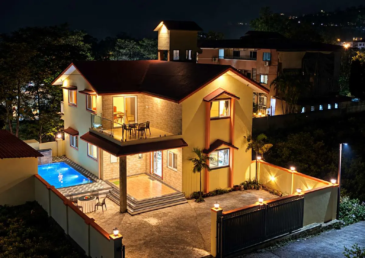 Exterior of Duke's Nose Villa, a 4 BHK villa in Lonavala on rent