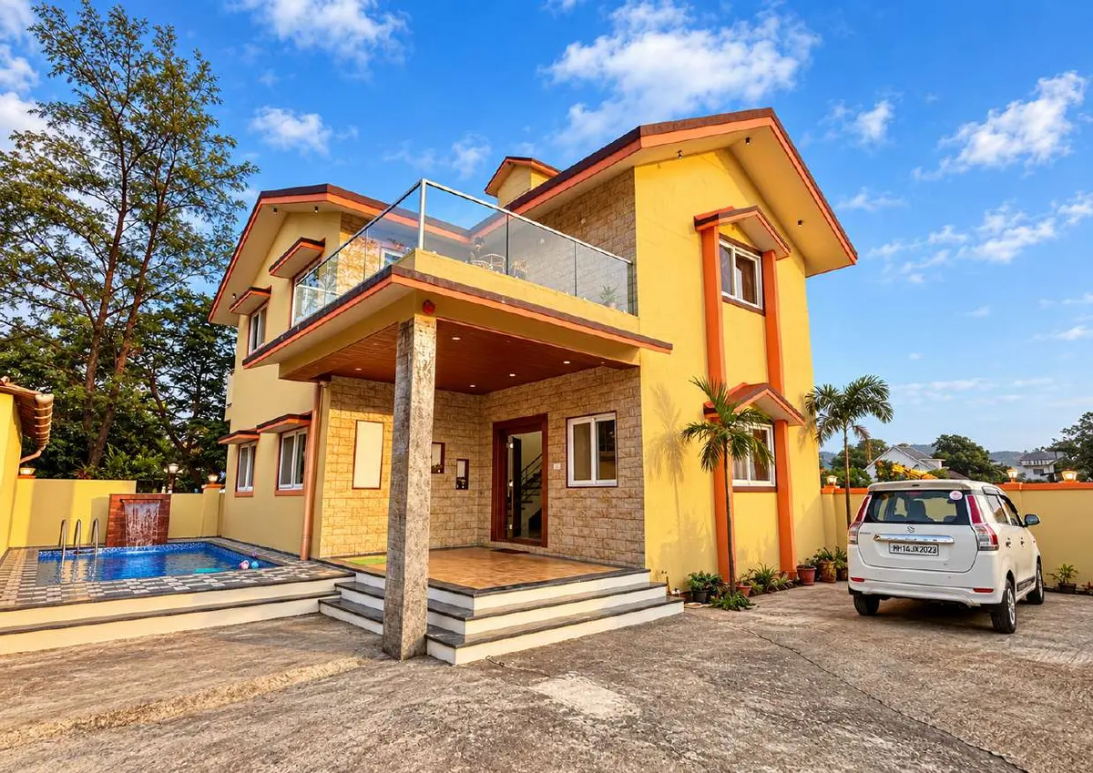Exterior of Duke's Nose Villa, a 4 BHK villa in Lonavala on rent