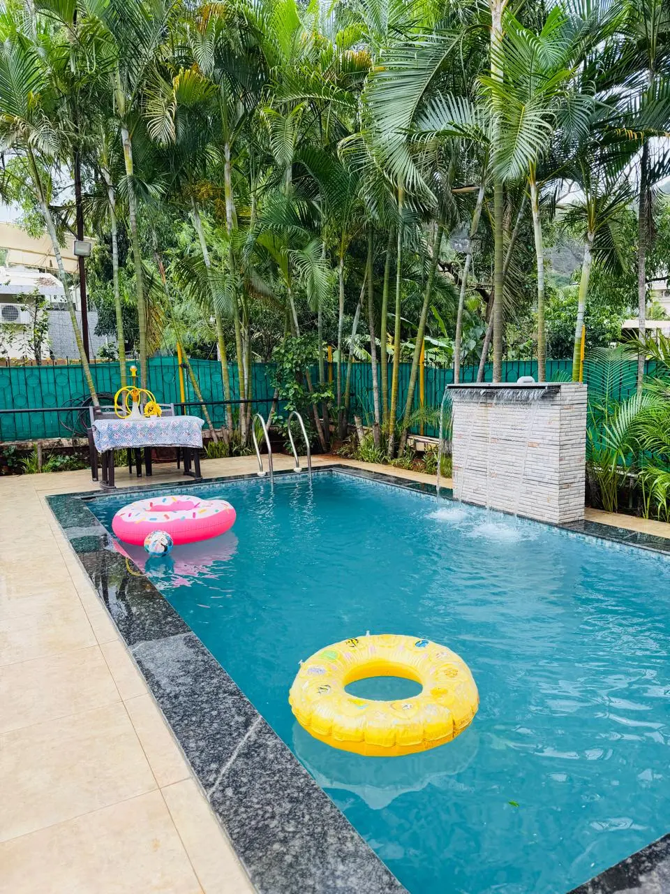 Private swimming pool at Elite Villa, a 4 BHK villa in Lonavala on rent