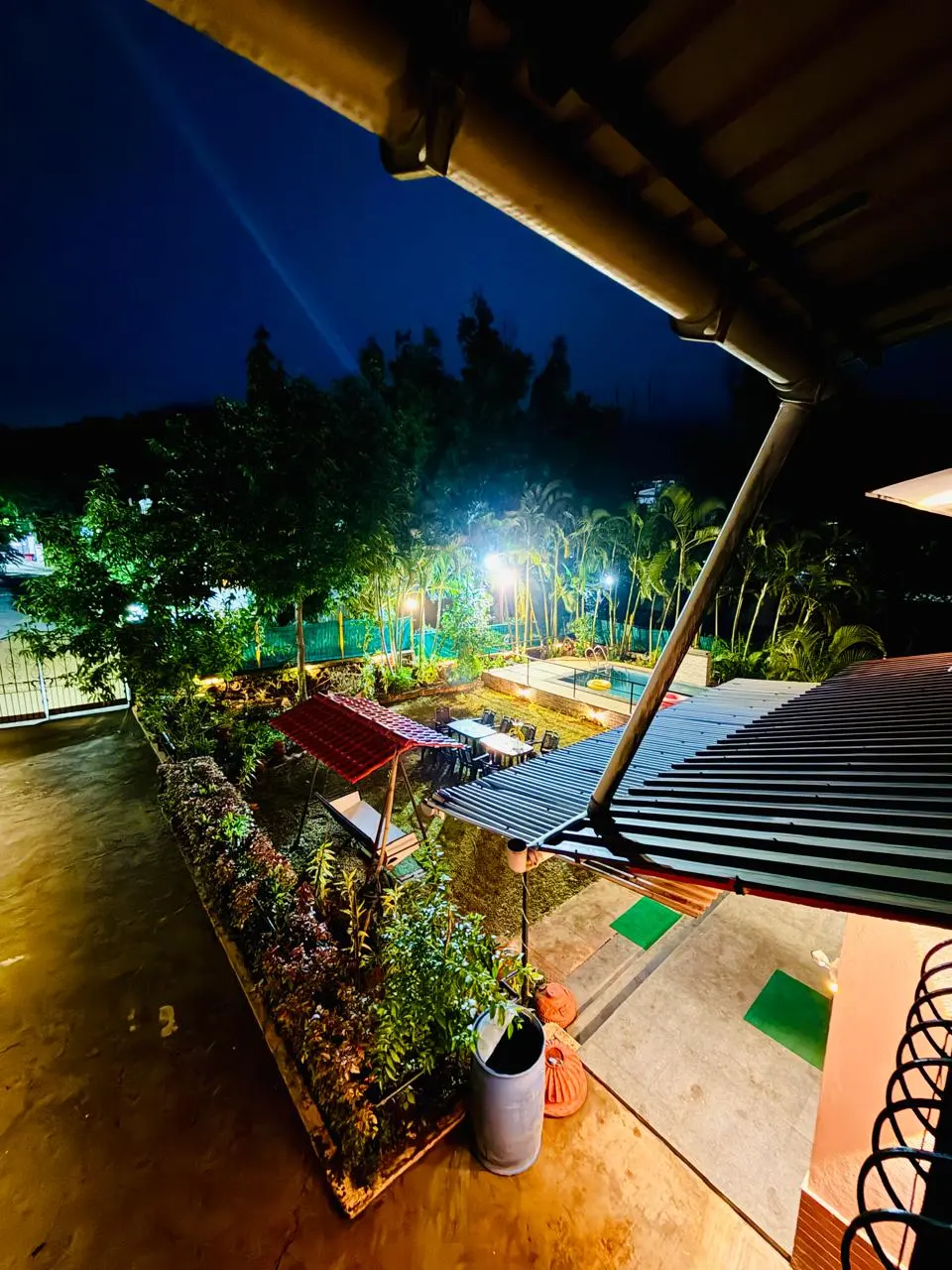 Terrace and outdoor space at Elite Villa, a 4 BHK villa in Lonavala on rent