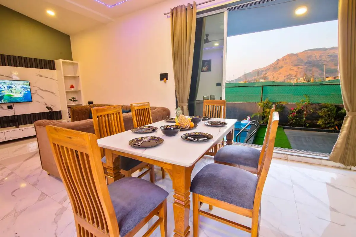Living and lounge area in Shuubh Hillside 4BHK Villa, a 4 BHK villa in Lonavala on rent