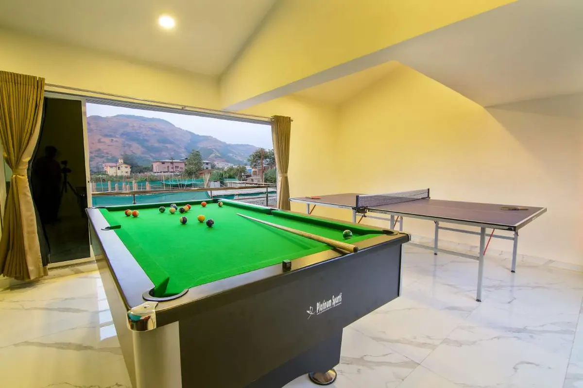 Terrace and outdoor space at Shuubh Hillside 4BHK Villa, a 4 BHK villa in Lonavala on rent