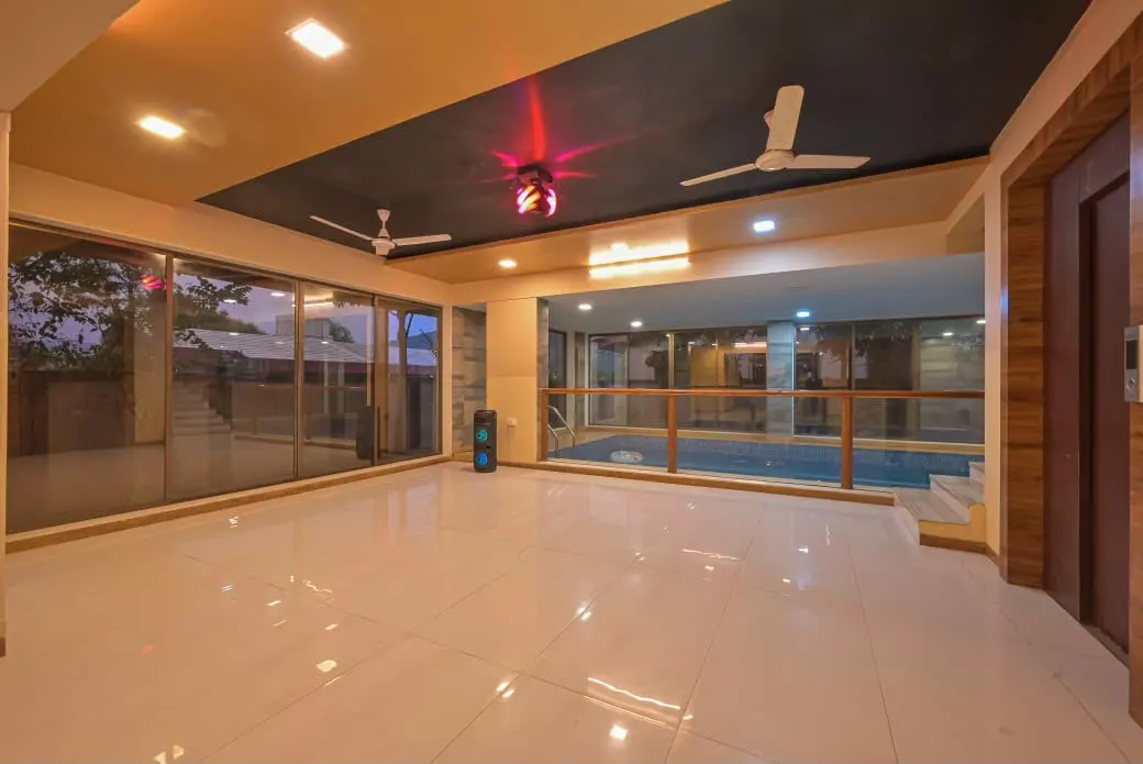 Party and dance hall set up at Shuubh Mountain Amber 5BHK Villa