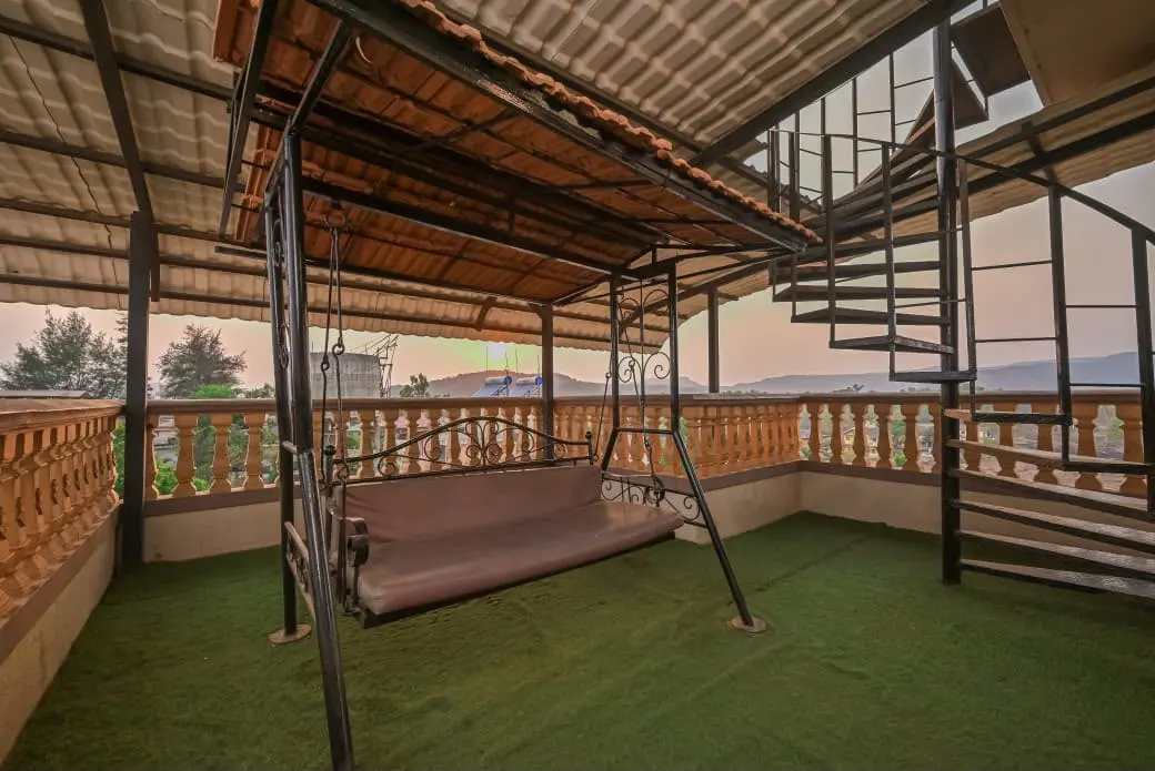 Terrace and outdoor space at Shuubh Mountain Amber 5BHK Villa, a 5 BHK villa in Lonavala on rent