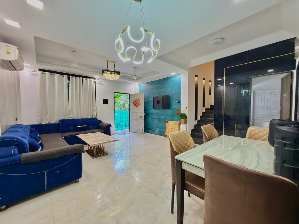 Living and lounge area in Shuubh Star 4BHK Villa, a 4 BHK villa in Lonavala on rent