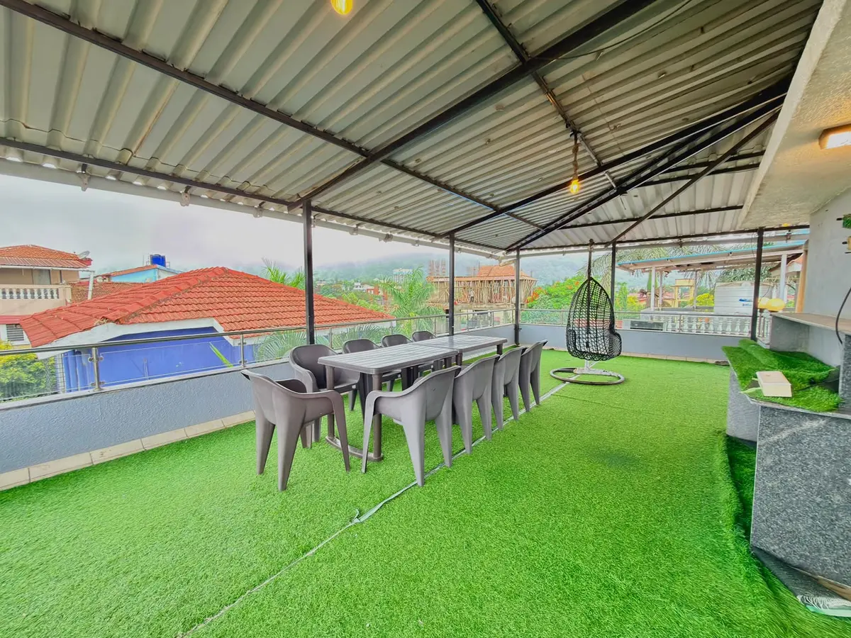Terrace and outdoor space at Shuubh Star 4BHK Villa, a 4 BHK villa in Lonavala on rent