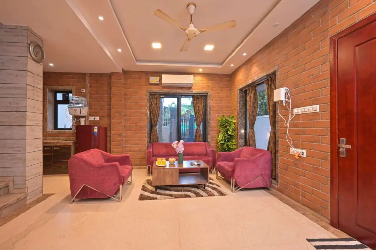 Living and lounge area in Shuubh Staycation 3BHK Villa, a 3 BHK villa in Lonavala on rent