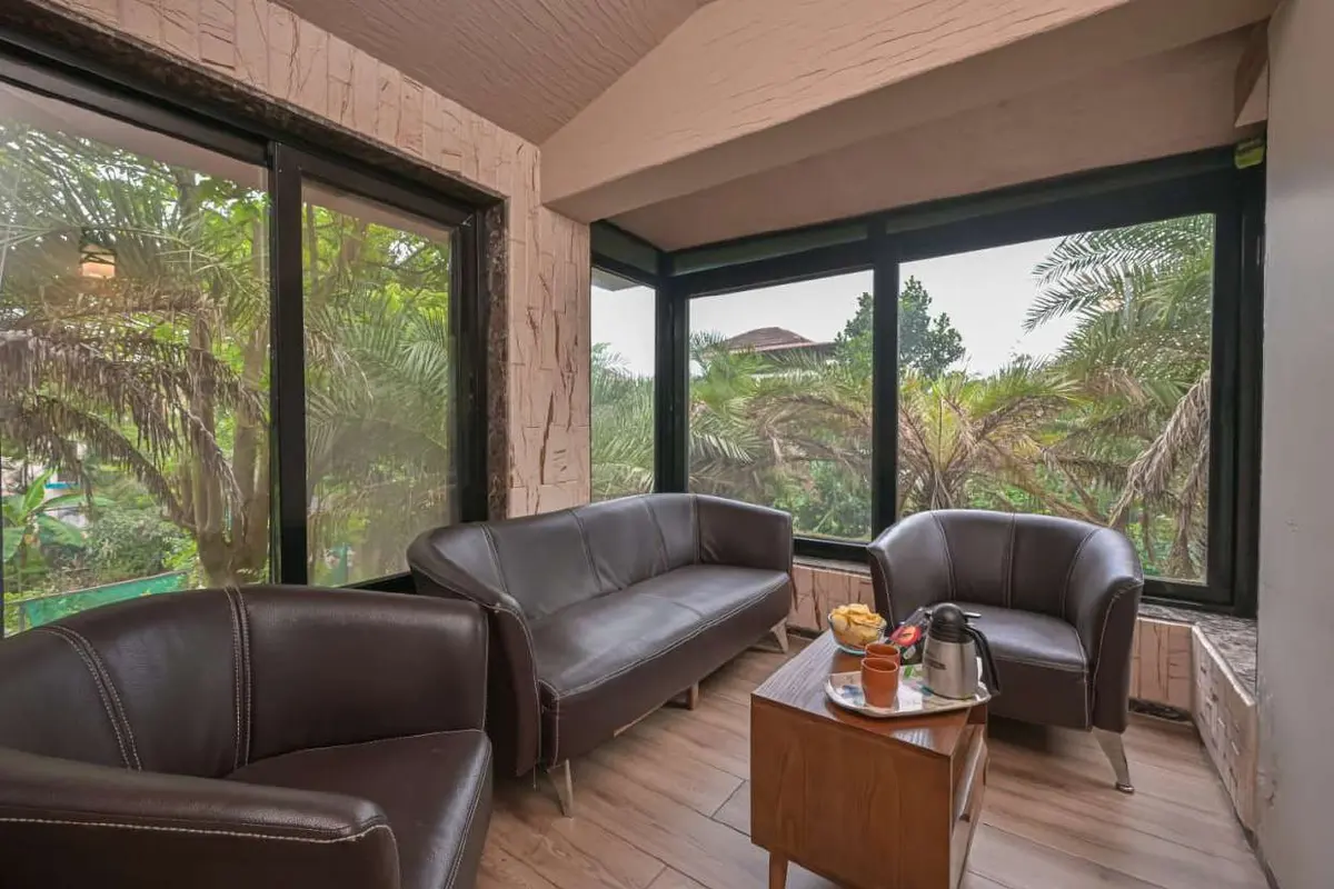 Living and lounge area in Shuubh Staycation 3BHK Villa, a 3 BHK villa in Lonavala on rent